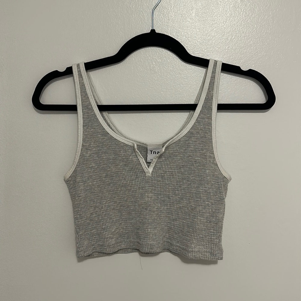 Waffle crop tank